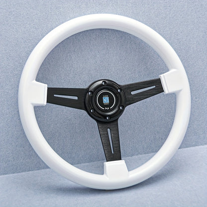 White ABS Steering Wheel with Black Accents