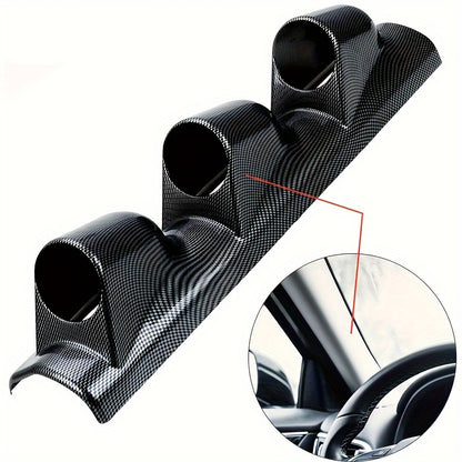 Triple Gauge Pod - 52mm Dashboard Mount, 3-Hole Holder for Car Instruments, Durable ABS Material