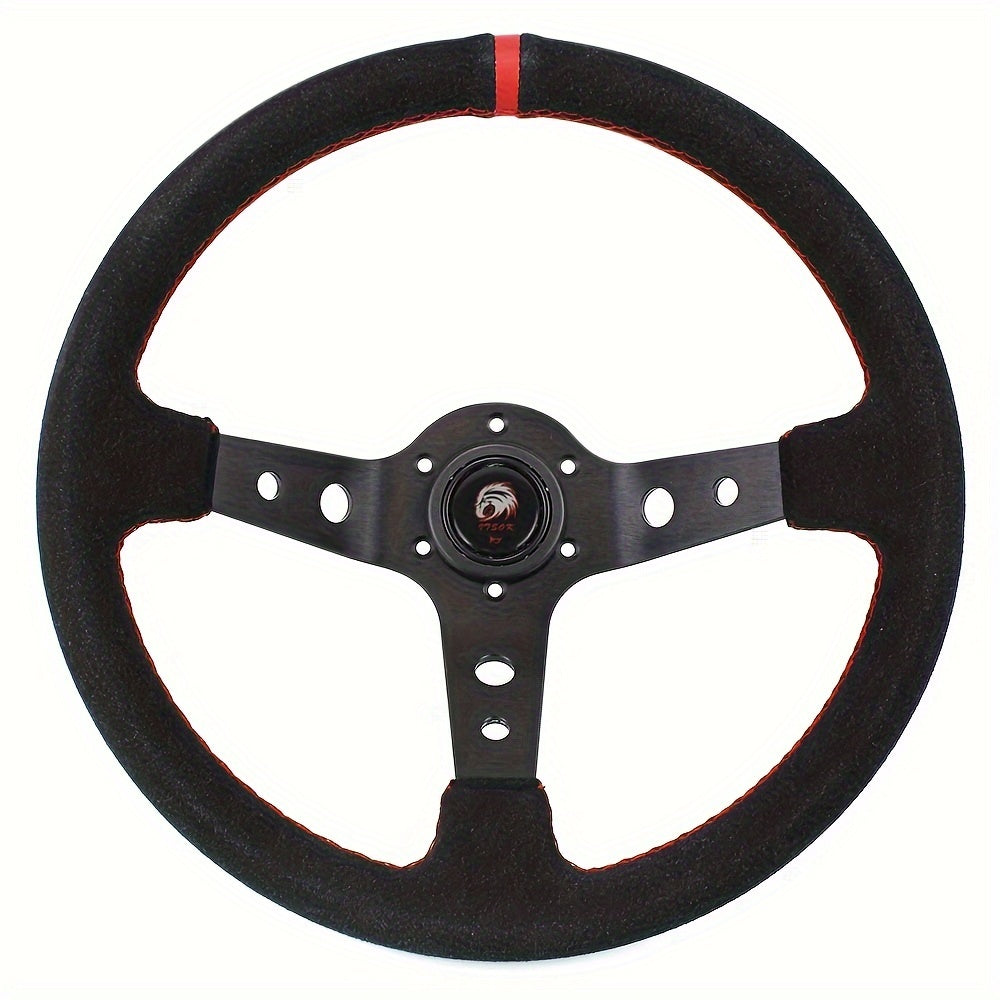 350mm Premium Suede Steering Wheel