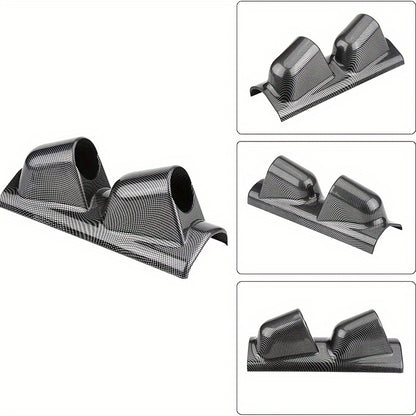 Triple Gauge Pod - 52mm Dashboard Mount, 3-Hole Holder for Car Instruments, Durable ABS Material